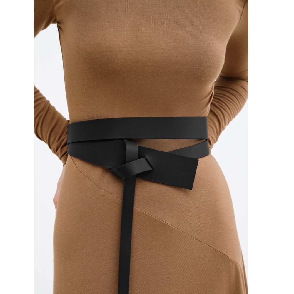 Marcella NYC Leather Wrap Knot Belt
